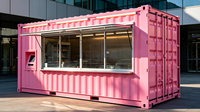 Promotion : Kiosque de café, bar à domicile, bureau, restaurant mobile modulaire, appartement ou espace commercial en conteneur maritime modifié et respirant