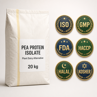 Poudre d'isolat de protéines de pois non aromatisée, végétalienne, à base de plantes, sans gluten, sans soja, pour la récupération musculaire, la musculation et l'énergie