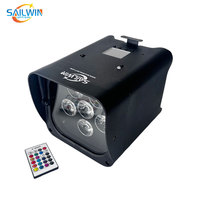 Projecteurs LED Sailwin 6X18W RGBAW UV 6IN1 DMX WIFI Alimentés par batterie avec étui de transport pour DJ Party