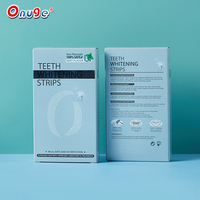 Empaque cosmético seguro con logotipo personalizado, versión mejorada, tiras blanqueadoras de dientes de tipo seco, productos para el cuidado dental