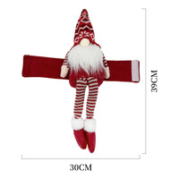 Nouvelles attaches de rideaux de Noël en forme de vieil homme sans visage, décorations de Noël tricotées pour la maison, poupées Rudolph, pas besoin de percer.