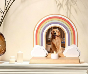 Rainbow Bridge Pet <b>Memorial</b> Photo Frame Candle Holder Wooden Tabletop Pet Loss Remembrance Sympathy <b>Gift</b> For <b>Dog</b> Cat - Product Image 6