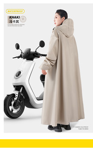 Regenmantel für Fahrräder Roller Motorräder Langer Ganzkörper Schwerer regens icherer Poncho, Erwachsene Unisex Outdoor Riding-Specific - Product Image 2