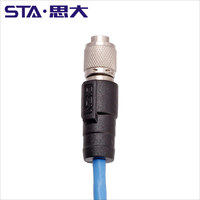 Conector de sensor C4 4P enchufe 4Core 1/4-28UNF a BNC PCB 010G10/034G10 Cable de terminal de sensor de aceleración de tres ejes de repuesto