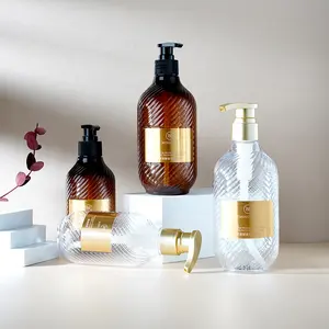 Geweldig Ontwerp 300Ml 500Ml Ronde Lege Plastic Flessen Cosmetische Containers Shampoo Ontwerp Fles