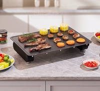 Plaque de cuisson amovible et lavable en graphène antiadhésive, barbecue électrique sans fumée Teppanyaki pour usage domestique et hôtelier