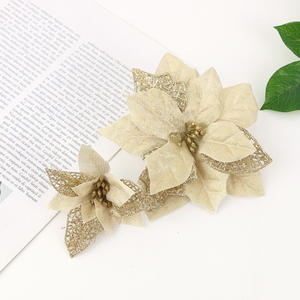 Adornos <span class=keywords><strong>de</strong></span> decoración <span class=keywords><strong>de</strong></span> árbol <span class=keywords><strong>de</strong></span> <span class=keywords><strong>Navidad</strong></span> <span class=keywords><strong>de</strong></span> Poinsettia artificial <span class=keywords><strong>de</strong></span> 53cm <span class=keywords><strong>de</strong></span> oro <span class=keywords><strong>de</strong></span> lujo para <span class=keywords><strong>Amazon</strong></span> - Product Image 4