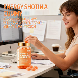 Gomitas Energéticas con Cafeína y L-Teanina al por Mayor, Mejoran la Calma y la Concentración para <span class=keywords><strong>Cursos</strong></span> en Línea, Transmisiones en Vivo, OEM, ODM - Product Image 4