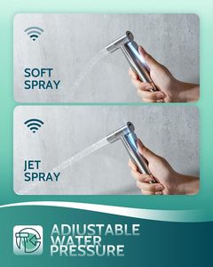 <strong>Handheld</strong> <strong>Bidet</strong> <strong>Sprayer</strong> Set Premium Stainless Steel Adjustable Water Pressure Jet Spray Feminine Wash Muslim <strong>Bidet</strong> <strong>Sprayer</strong> - Product Image 3