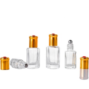 Hot Selling <b>Perfume</b> Attar Fancy Roll on <b>Bottles</b> 3 ml 6 ml 9 ml 12 ml Essential Oil Glass Octagon Roller <b>Bottle</b> - Product Image 1