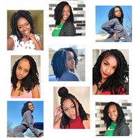 Extensions de cheveux synthétiques pour tresses, Spring Twist, vague lâche, pré-étirées, ombrées, 8 pouces, boucles, haute qualité