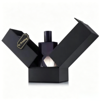 Emballage de parfum rigide personnalisé avec logo imprimé, emballage de luxe carré avec tiroir coulissant, emballage cadeau, boîtes cosmétiques