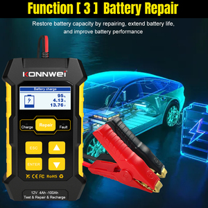 Herramientas de Diagnóstico Automotriz KONNWEI KW510, Probador de Baterías de Automóvil, Cargador de Baterías de Plomo-Ácido y Litio, Herramientas de Reparación de Baterías de Plomo-Ácido - Product Image 3