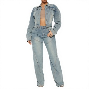 Conjunto de Jeans de Mezclilla para Adolescentes - Estilo Urbano, Transpirable y Casual con Opciones Personalizadas - Product Image 1