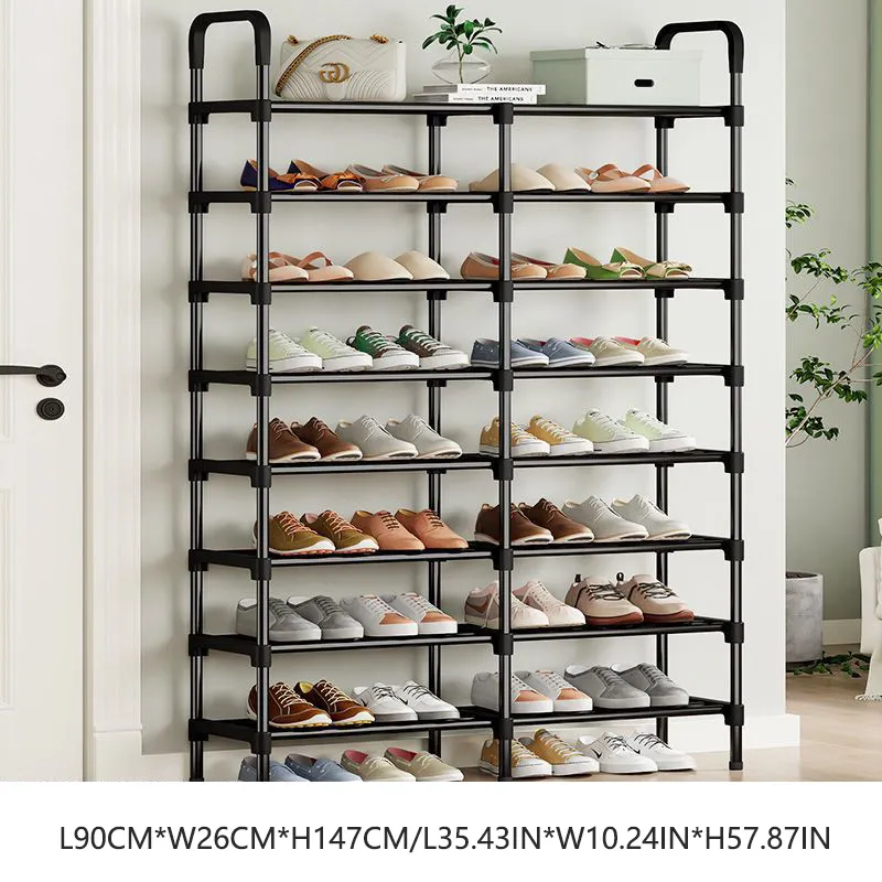 Neues aktualisiertes Schuhregal schlicht schwarz freistehende Möbel Schuhregal Regal Organisator