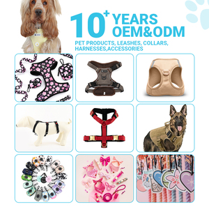 Conjunto de arnés de diseño para perro, arnés tipo chaleco de fácil colocación, collar y correa personalizados para perro, arnés y correa antipull para perro - Product Image 4