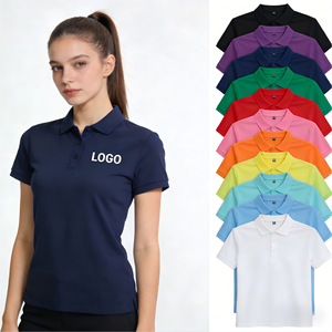 Polo bordado personalizado entrenamiento Dry Fit para <span class=keywords><strong>mujer</strong></span>, Polo <span class=keywords><strong>de</strong></span> golf <span class=keywords><strong>de</strong></span> algodón y poliéster para <span class=keywords><strong>mujer</strong></span> - Product Image 1