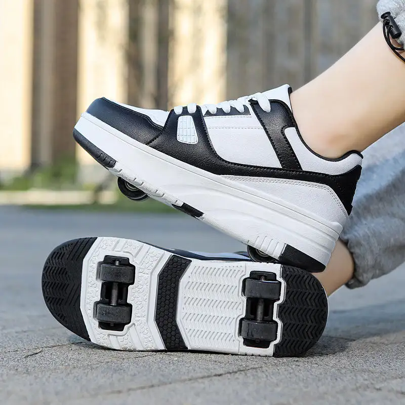 YIZHI nueva moda ajustable niños rodillo zapatos desmontable 4 ruedas niños zapatos de skate ligeros