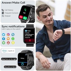 Reloj Inteligente SENBONO IDW25 con Alexa Integrada, Pantalla HD de 1.83 Pulgadas, Monitor de Actividad Física, Función de Sueño y Conversación, Compatible con Android e iOS - Product Image 2
