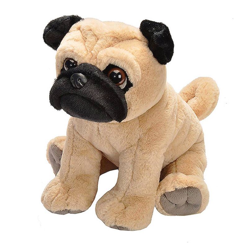 Realistic Custom Big Eye Plush Pug Stuffed Dog Toy