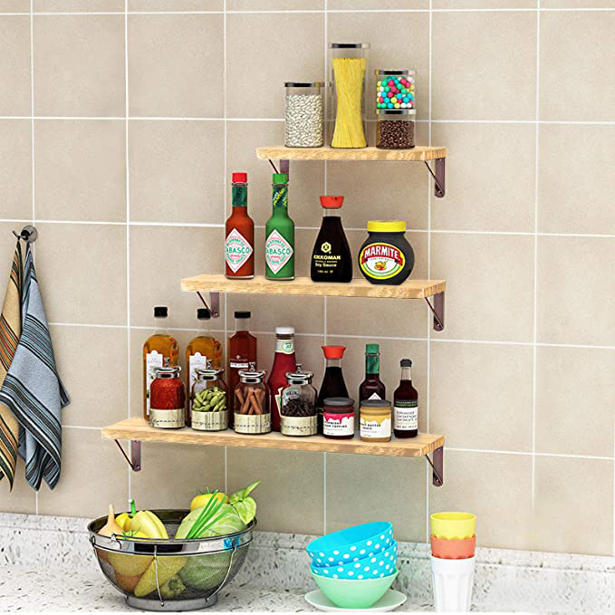 Настенная полка для кухни, спальни, гостиной, домашний декор «сделай сам», Настенный декор, держатель, деревенские деревянные плавающие полки