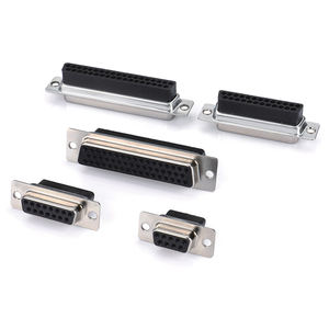 D-SUB 9Pin männliche Löt vordere genietete Mutter für Kabel, D-SUB 9Pin Stecker, DB 9P Stecker - Product Image 4