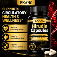 Cápsulas de Nattokinasa de Arroz de Levadura Roja Hirudin de Fábrica Estadounidense, Marca Privada, Suplemento Cardiovascular para la Salud Circulatoria