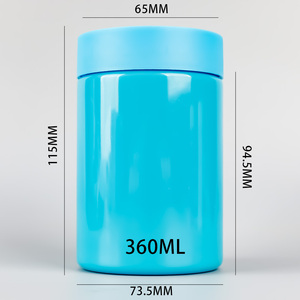 360ml Blue/Red/White Glossy Cream <b>Jar</b> for <b>Herb</b> Food Storage - Food-Grade Material, Airtight Seal, Safe & Elegant for Dry Goods - Product Image 1