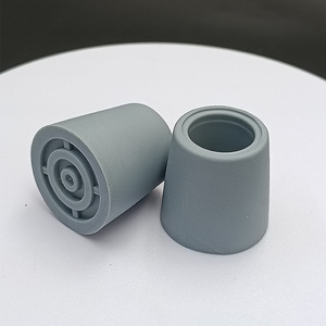 Manchons tubulaires en plastique gris épais pour pieds de chaise d'hôpital, patins de base durables antidérapants et amortisseurs - Product Image 3