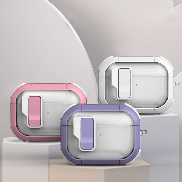 High Quality Wholesale Protective Case for AirPods Headphone Hook with Anti-Lost Magnetic Clip for Airpod 3rd Gen Case with Lock