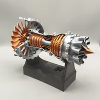 Mini moteur de ventilateur Turbo assembler modèle de moteur d'avion bricolage faire expérience scientifique électrique jouet affichage cadeau en Stock