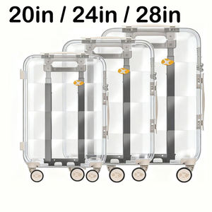 Maleta Rígida Transparente y Elegante con Ruedas, <span class=keywords><strong>Equipaje</strong></span> de Mano de 20 Pulgadas, Maleta Transparente Ligera para Viajes, Maleta de 24 y 28 Pulgadas - Product Image 3