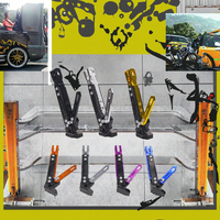 Support de stationnement pour scooter à un seul pied réglable, en alliage d'aluminium, support latéral pour motos, systèmes de carrosserie de moto