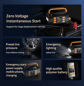 Arrancador de Coches Profesional CJS-89 con Bomba de Aire Digital de 150 PSI y Banco de Energía de 10000 mAh y 600 A - Product Image 6