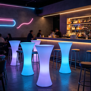 Table <span class=keywords><strong>de</strong></span> <span class=keywords><strong>mobilier</strong></span> d'extérieur LED en plastique PE, ensemble <span class=keywords><strong>de</strong></span> patio, 16 couleurs RVB, <span class=keywords><strong>mobilier</strong></span> <span class=keywords><strong>de</strong></span> jardin extérieur étanche, <span class=keywords><strong>mobilier</strong></span> <span class=keywords><strong>de</strong></span> bar d'extérieur - Product Image 3
