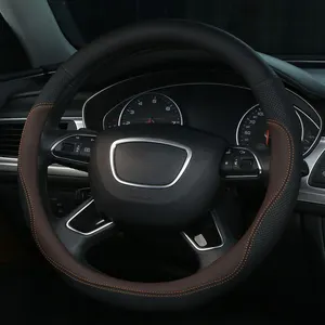 Auto Accessories Manufacturer Exquisite Sewing Luxury Steering Wheel Cover To Protect The Steering Wheel