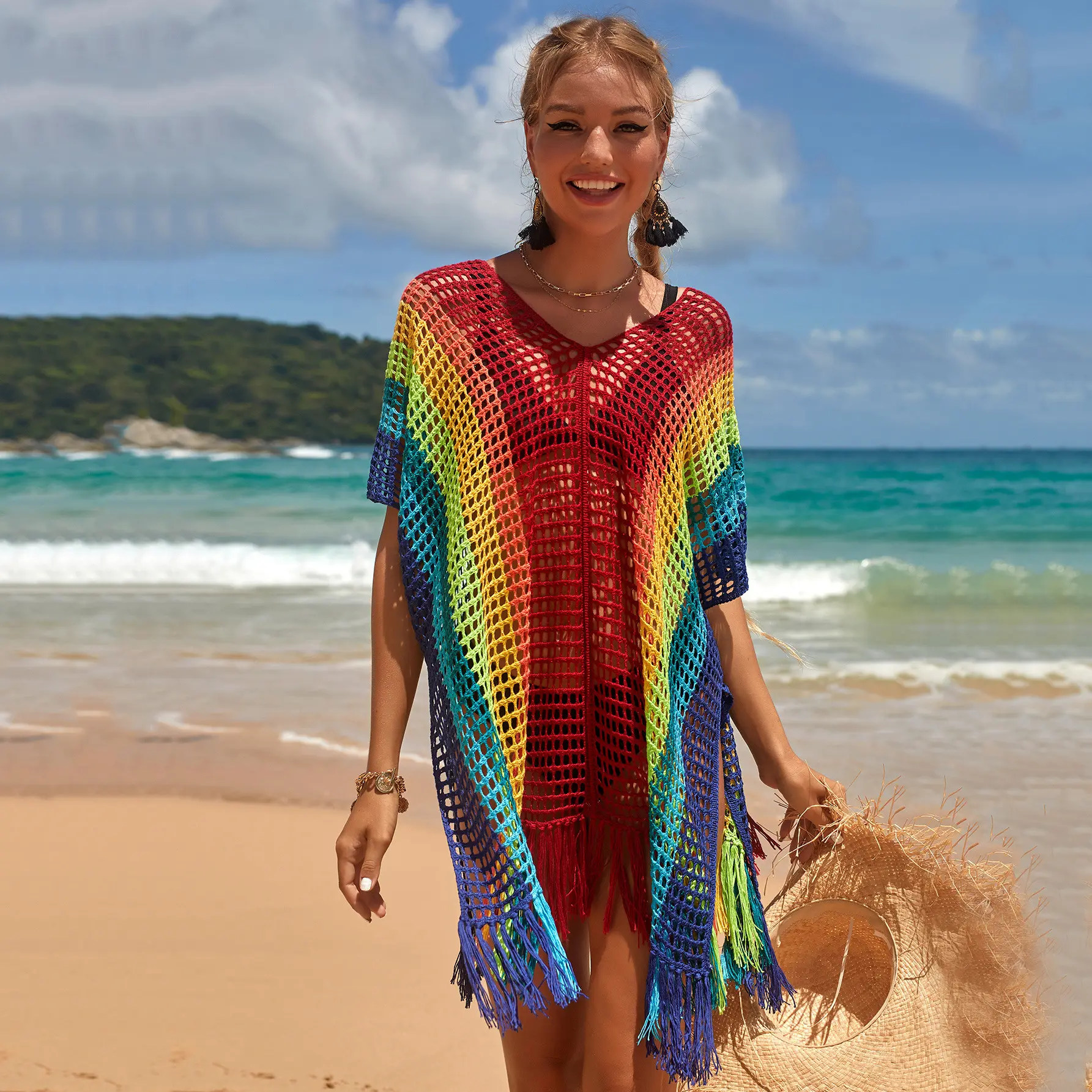 one piece beachwear chiffon fringe for swimwear womans swimsuit beach for women summer 2023 swimsuit set and cover up