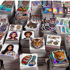 Pegatina de Vinilo Impermeable con Diseños Variados Impresos Personalizados, con Cinta de Transferencia para Decoración - Product Image 3