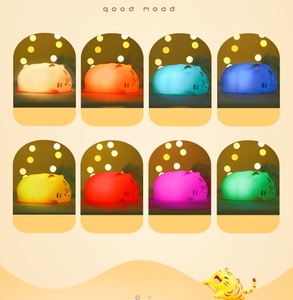 <span class=keywords><strong>Mini</strong></span> Dimmable LED cảm ứng đèn cho phòng ngủ động vật Silicone bảng đèn với ánh sáng ban đêm trắng ấm - Product Image 2