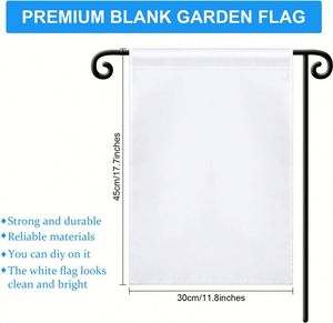 Wholesale 12x18" Double Sided Eco-Friendly Durable Garden Flag Custom Sublimation Printed Polyester <b>Burlap</b> Yard Decor - Product Image 4