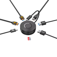 Nuevo Adaptador Móvil USB-C 4K 7 en 1 con VGA y Ethernet para Laptop Dell DA300, Diseño Portátil en Caja