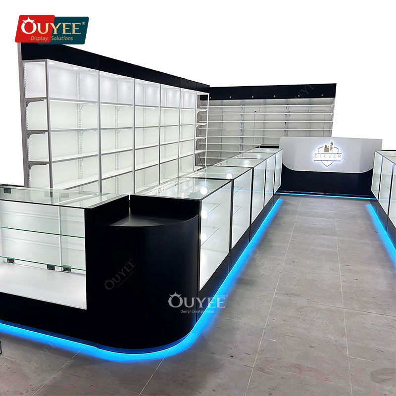 Convenience Store Design Layout Custom 3D Metal Shelving