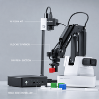 Kit Robot STEM Magician Lite avec Vision IA, Moteur, Pince, Ventouse et Capteurs de Sécurité DC 12V pour l'Automatisation Pédagogique K12