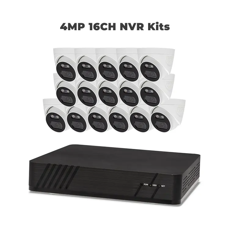最高の卸売4MPCCTVカメラ4 IPセット16チャンネル1080P3MP8Ch屋外H.265ナイトビジョンセキュリティキットカメラシステム