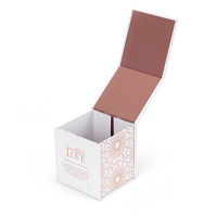 Boîte cadeau de luxe avec couvercle magnétique, emballage de bougie blanche recyclée, boîte cadeau pour demoiselle d'honneur, vente en gros