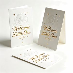 <span class=keywords><strong>Carte</strong></span> de vœux pour la <span class=keywords><strong>naissance</strong></span> d'un bébé en papier artistique gaufré avec feuille d'or, <span class=keywords><strong>carte</strong></span> artisanale exquise pour la célébration de la <span class=keywords><strong>naissance</strong></span>, <span class=keywords><strong>cadeau</strong></span> - Product Image 3
