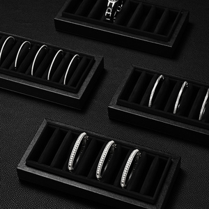 Caja de Joyería Azul de Lujo Ecológica FANXI, Caja Premium para Anillos de Cuero PU y Microfibra - Product Image 4