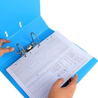 Carpeta de archivos de arco de palanca de plástico, tamaño A4, PP, 1 orificio, carpeta de anillas 2 D para documentos
