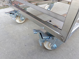 รถเข็นขายอาหารแบบกำหนดขนาดเอง พร้อมถาดสแตนเลสสำหรับไส้กรอกและเนื้อสัตว์ - Product Image 3