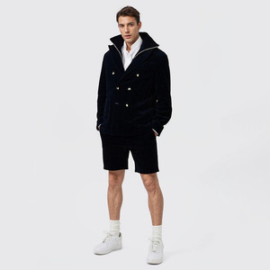 Costume en <span class=keywords><strong>velours</strong></span> <span class=keywords><strong>côtelé</strong></span> pour <span class=keywords><strong>homme</strong></span>, veste de costume décontractée à Double boutonnage, sur mesure, Style OEM, personnalisé, grande taille - Product Image 6